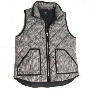JCrew Herringbone Puffer Vest